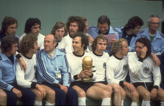 西德队夺取1974年的世界杯冠军